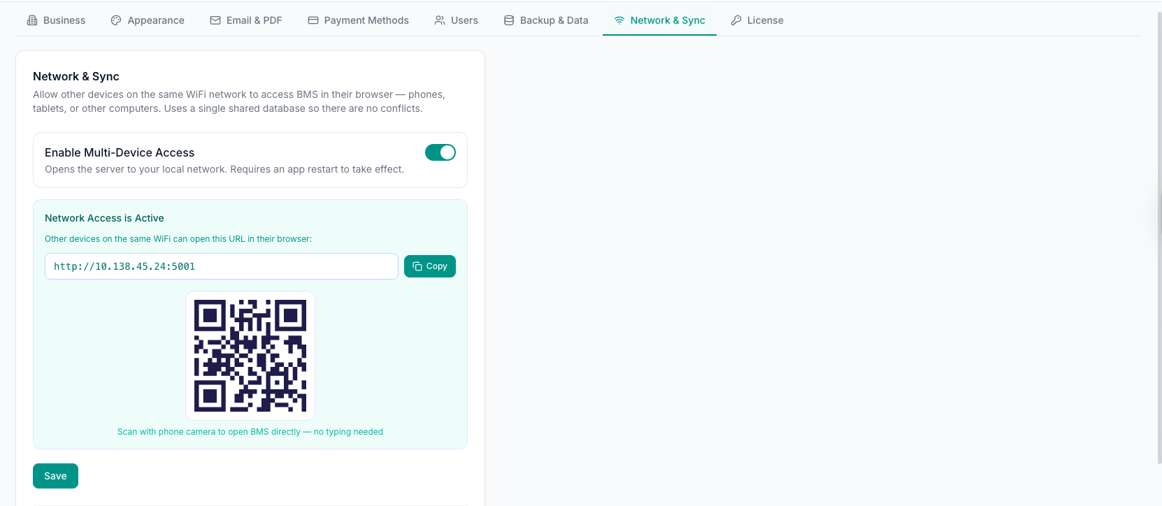 Network & Sync — Multi-Device Access
